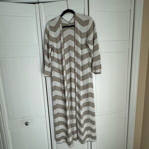 Garnet Hill size Medium maxi herringbone linen sweater